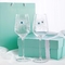Συσκευασία κιβωτίων δώρων γυαλιών κρασιού πινάκων ελεφαντόδοντου Pantone με τη λαβή σχοινιών PP